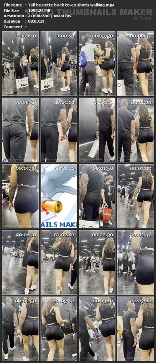 Tall brunette black teveo shorts walking.mp4.jpg